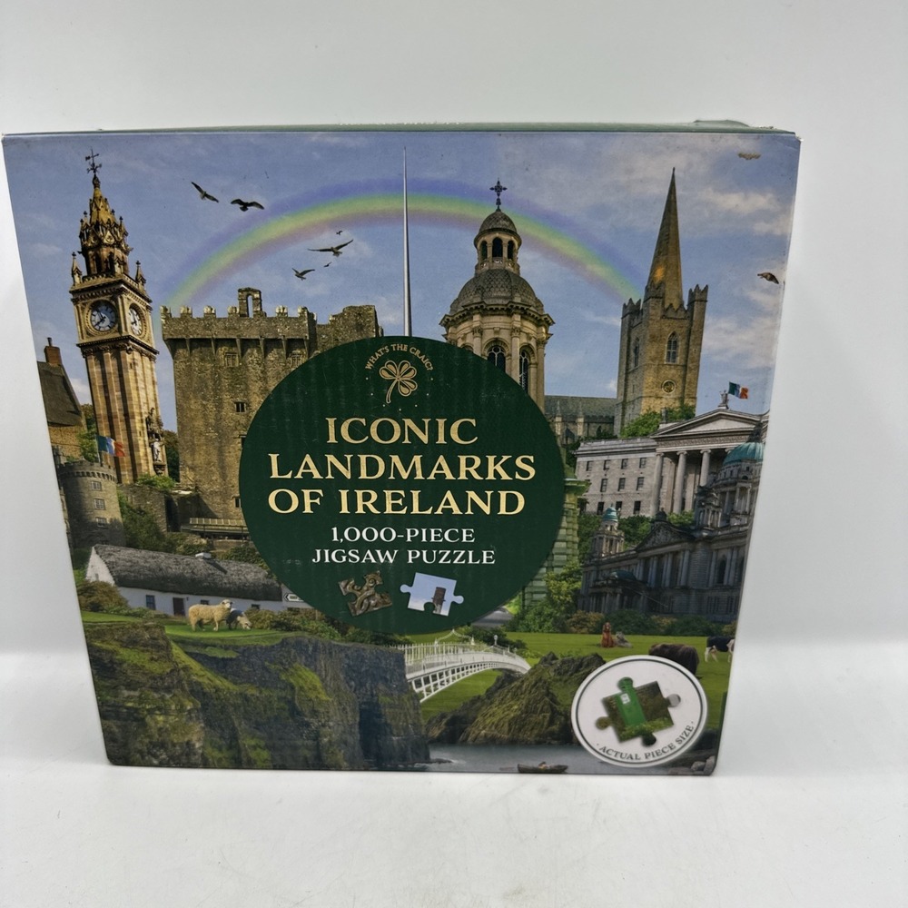 Iconic Landmarks of Ireland 1000 PC Jigsaw + Poster 29.5 x 19.5in Used 2020
